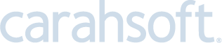 Light blue carahsoft. logo in lowercase letters on a transparent background.